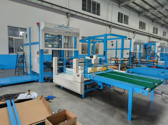 Προηγμένο σύστημα στοιβάσματος και στρώσης με φλάουτο με αυτόματη μηχανή στοιβάσματος για την παραγωγή κυματοειδούς χαρτονιού