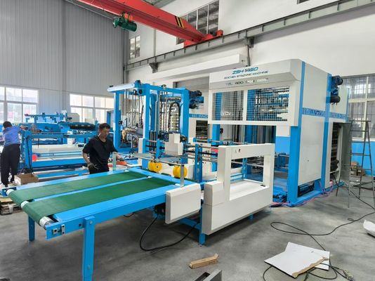 Αυτόματη στοίβαξη χαρτιού Flip Flop με μηχανή Auto Stacker για την παραγωγή κυματοειδούς χαρτονιού με Flute Laminator