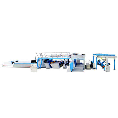 Corrugated Laminating Machine with High Speed Reel to Sheet Bottom Paper Roll Feeding and Flip Flop Stacker Line for Packaging