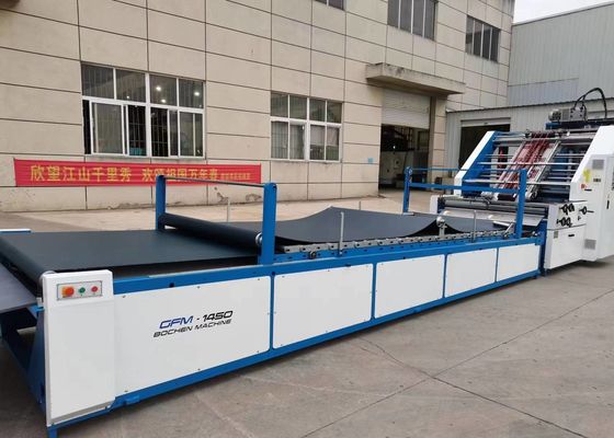 120-800gsm αυτόματο Laminator φλαούτων για ζαρωμένο το χαρτοκιβώτιο τύπο σερβο μηχανών παραθύρων
