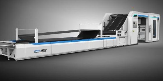 Πλήρως αυτόματη Laminator φλαούτων υψηλής ταχύτητας μηχανή 2200x2200mm για την τοποθέτηση σε στρώματα των φύλλων στα φύλλα