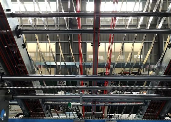 φύλλο μηχανών ελασματοποίησης φλαούτων 1500x1500mm που τοποθετεί ζαρωμένα τα 150m/Min κιβώτια σε στρώματα