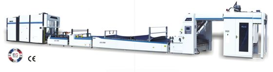 Laminator 1500mm Litho πλήρης αυτόματη υψηλή ταχύτητα με το πρόγραμμα PLC για το ζαρωμένο χαρτοκιβώτιο σε στρώματα
